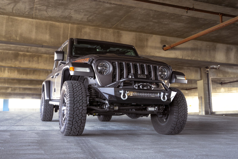 DV8 Offroad 07-23 Jeep Wrangler JK/JL & Gladiator JT FS-1 Series Stubby Front Bumper - #FBJL-11
