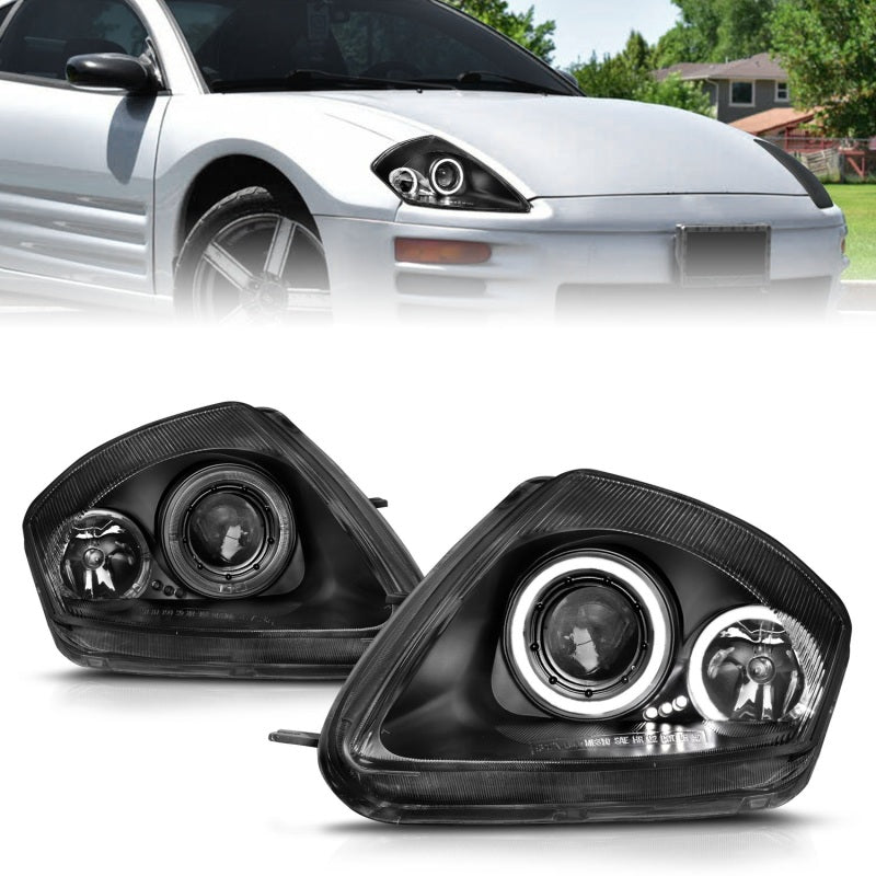 ANZO 2000-2005 Mitsubishi Eclipse LED Projector Headlights