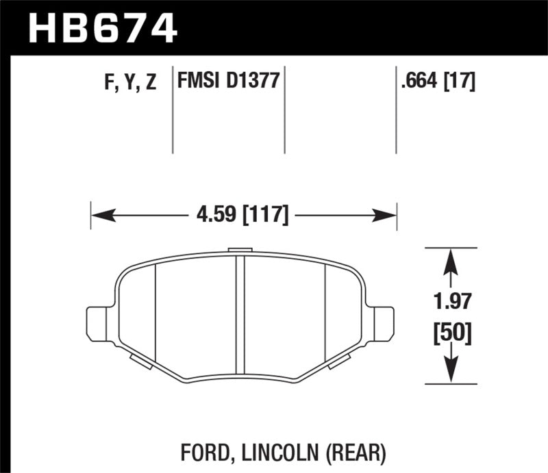 Hawk Performance HB674B.664 HPS 5.0 Street Brake Pads