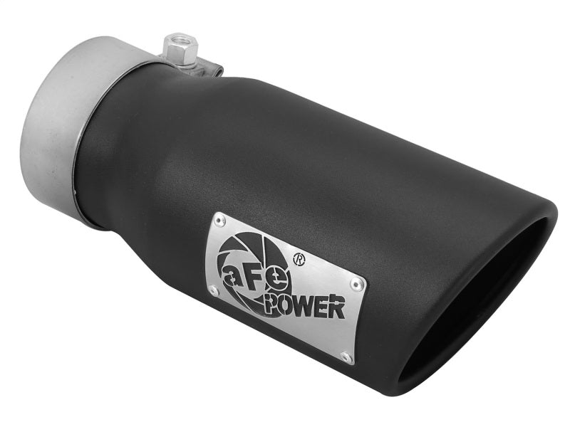 aFe MACHForce XP 3in Inlet x 4in Outlet x 9in Length Clamp-On Black Tip - #49T30401-B09