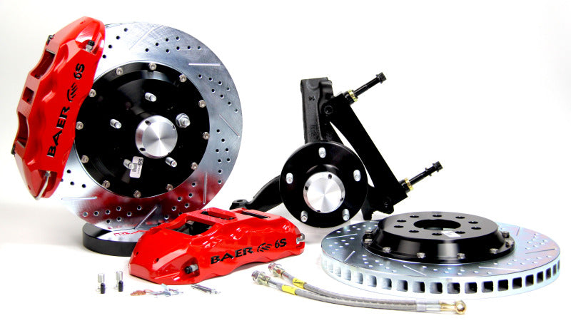 Baer Brakes 73-76 Buick Century STD Studs 14in Extreme+ Front SDZ Brake Kit - Red — 70-81 F-Body & 75-79 X-Body & 77-90 GM Full Size (B-Body) Cars w/5x4.75 Wheel…