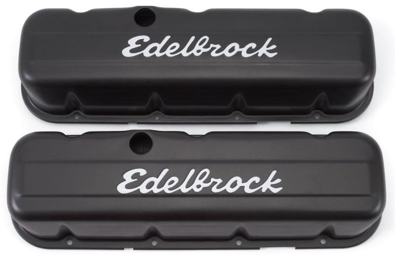 Edelbrock 4683 Valve Cover Signature Series Chevrolet 1965 and Later 396-502 V8 Tall Black