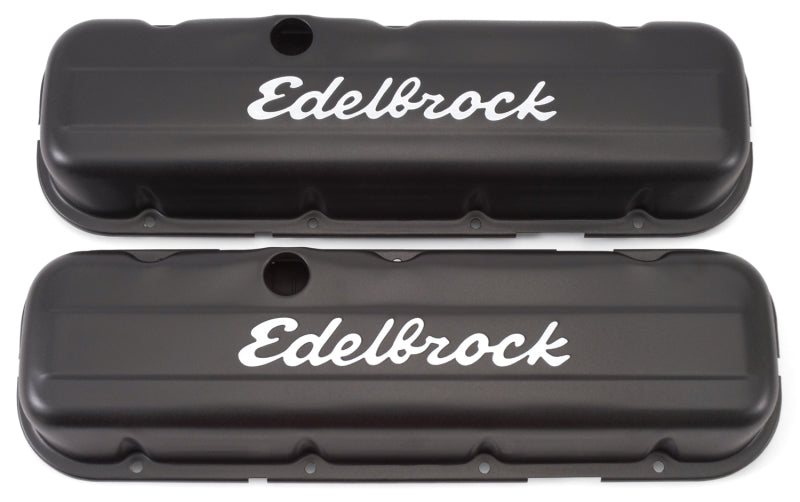 Edelbrock 4483 Valve Cover Signature Series Chevrolet 1965 and Later 396-502 V8 Low Black