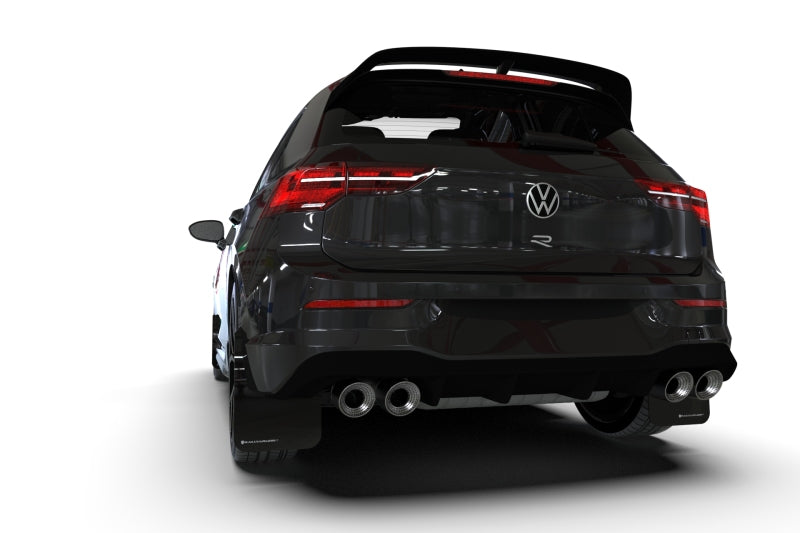 Rally Armor UR Mud Flaps - 2022-2025 Volkswagen GTI / Golf R - Red/White Logo - #MF80-UR-RD/WH