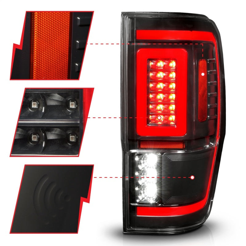 ANZO 2019-2023 Ford Ranger LED Taillights - Clear Lens w/ Sequential Signal (For All Models)