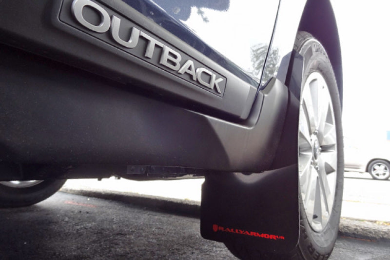 Rally Armor UR Mud Flaps - 2015-2019 Subaru Outback - Black/Red Logo - #MF36-UR-BLK/RD
