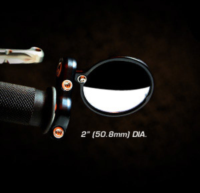 CRG Constructors BS-100 Blindsight 2in Round Bar End Mirror Black
