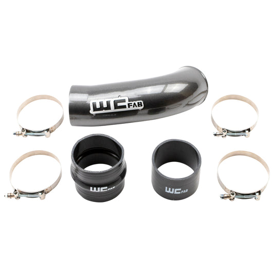 Wehrli Custom Fabrication WCF100720-GB 4in Intake Pipe Gloss Black for 2020-2026 Chevrolet Silverado / GMC Sierra 2500 HD / 3500 HD L5P Duramax with Factory Air Box