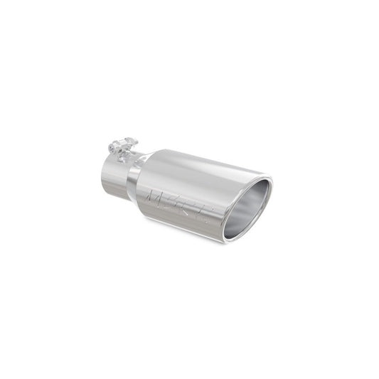 MBRP T5155 Exhaust Tip - 4" OD; Angled Cut Rolled End; 3" inlet; 10" length | T304 Stainless