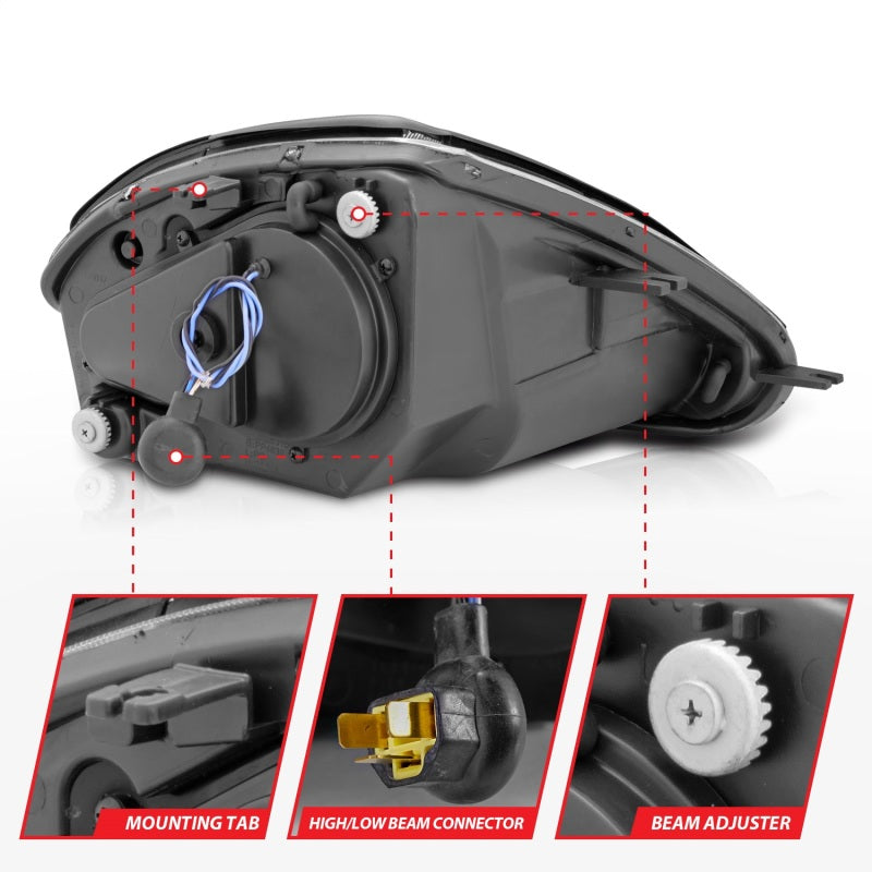 ANZO 2000-2005 Mitsubishi Eclipse LED Projector Headlights