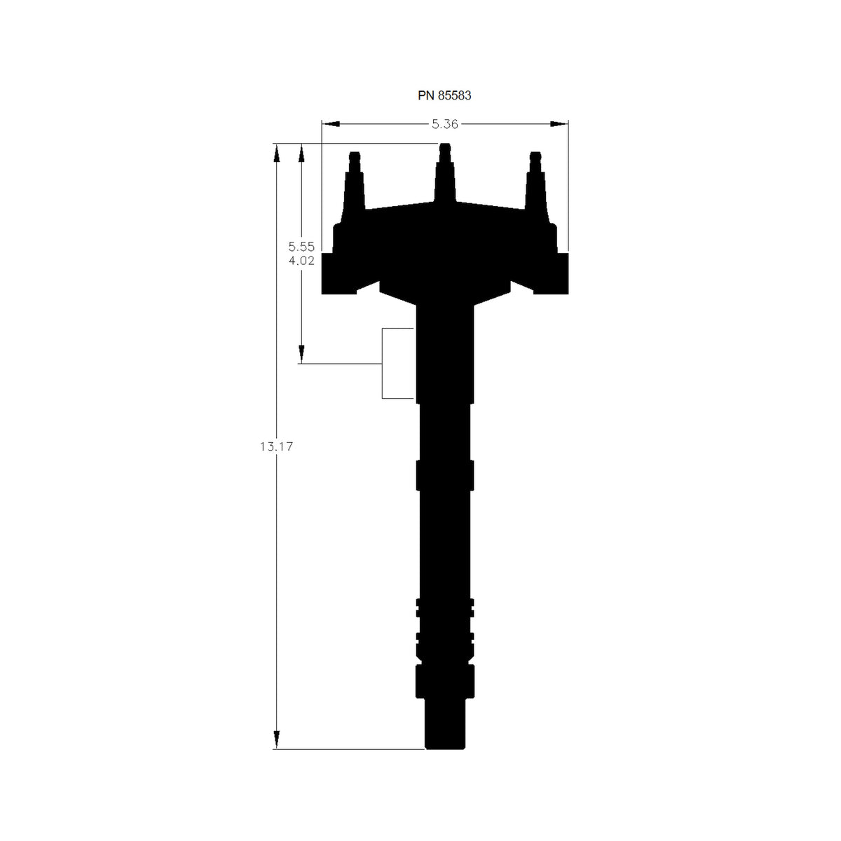 MSD 85583 Tall Block for Chevy V8 Crank Trigger Distributor