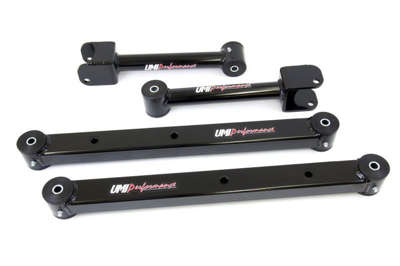 UMI Performance 402418-B Rear Control Arm Kit Boxed Lowers Black
