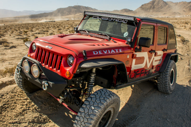 DV8 Offroad 07-18 Jeep Wrangler JK Front & Rear Flat Tube Fenders - #FENDB-02