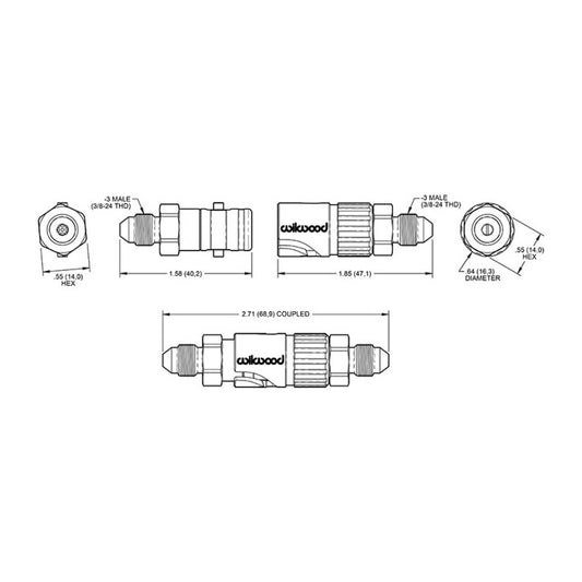 Wilwood Quick Disconnect Kit -3 AN - #260-16771