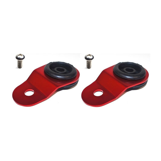 Torque Solution Radiator Mount Combo with Inserts (RED) : Mitsubishi Evolution 7/8/9