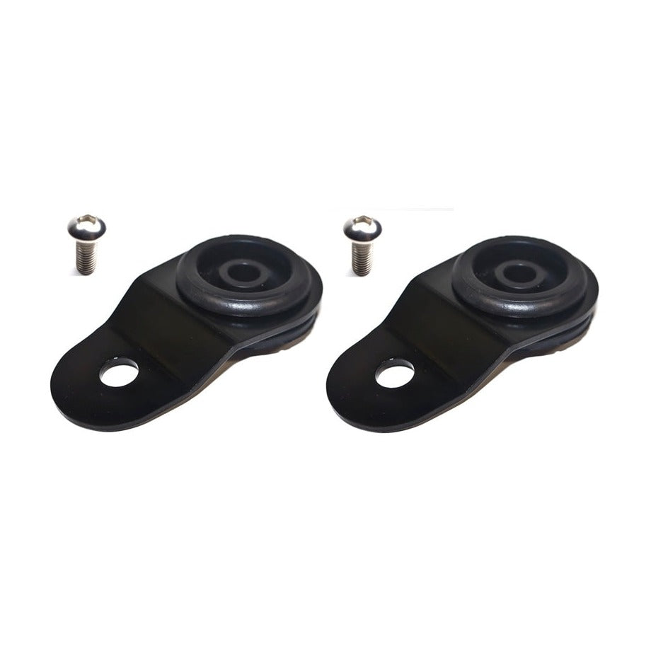 Torque Solution Radiator Mount Combo with Inserts (Black) : Mitsubishi Evolution 7/8/9