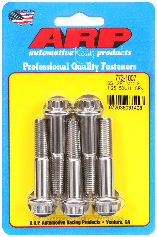 ARP 773-1007 M10 x 1.25 x 50mm 12pt SS Bolts