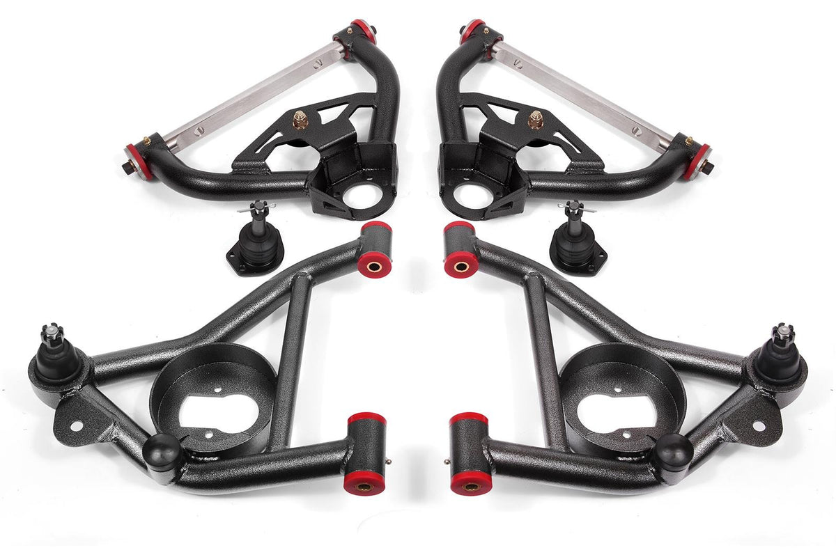 BMR 78-87 G-Body Upper And Lower A-Arm Kit - Black Hammertone