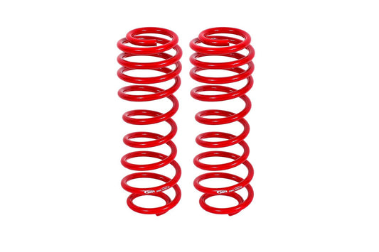 BMR 2005-2014 S197 Mustang GT/GT500 Rear Performance/Drag Lowering Springs - Red