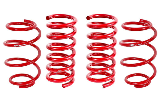 BMR 15-26 S550 Mustang Performance Version Lowering Springs (Set Of 4) (SP089/SP082, Minimum Drop) - Red