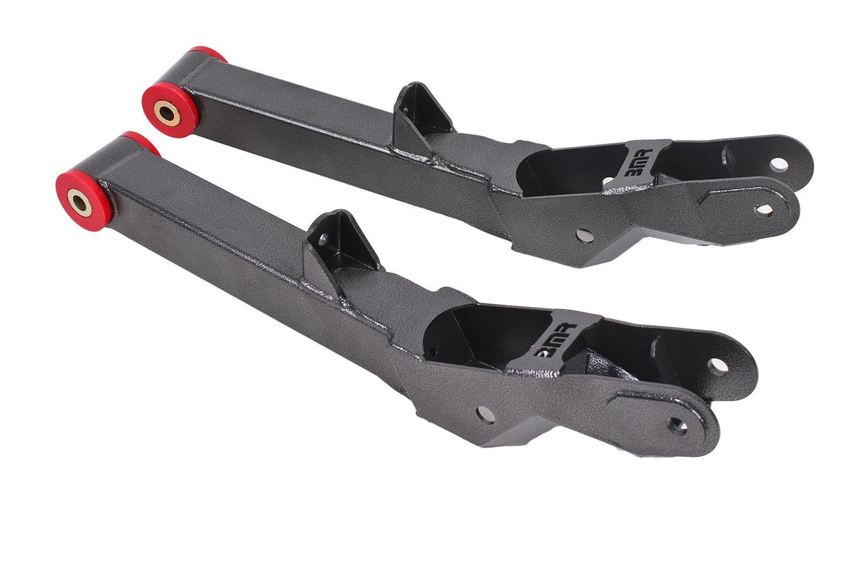 BMR 10-15 5th Gen Camaro Rear Lower Control Arms Non-Adj. (Polyurethane) - Black Hammertone