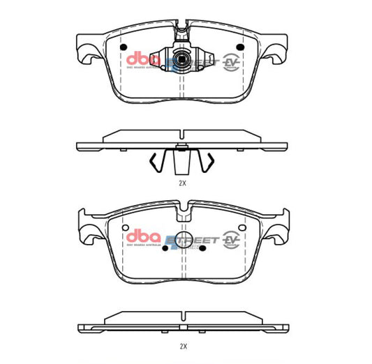 DBA 20-22 Jaguar F-Pace (w/350mm Front Rotor) Front SSEV Street Series Brake Pads