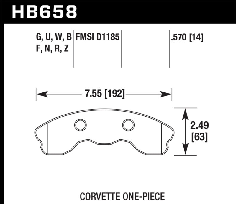 Hawk Performance HB658B.570 HPS 5.0 Street Brake Pads