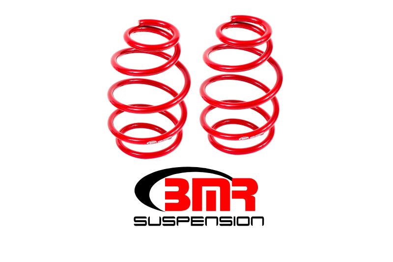 BMR 2010-2015 5th Gen Camaro V8 Front Lowering Springs (1.0in Drop) - Red