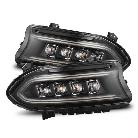 AlphaRex 880499 15-23 Dodge Charger NOVA-Series LED Projector Headlights Black w/Activtn Light & Sequential.Signal / Switchback DRL
