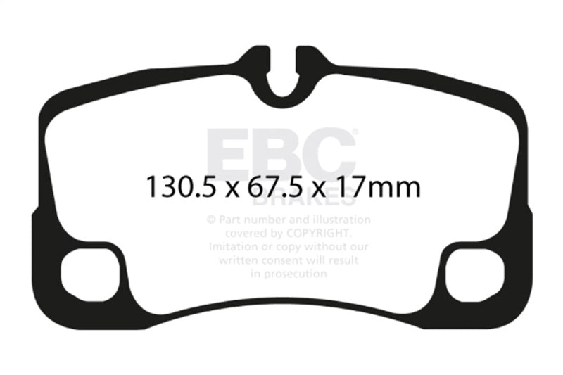 EBC 09-12 Porsche 911 (997) (Cast Iron Rotor only) 3.6 Carrera 2 Redstuff Rear Brake Pads DP31930C