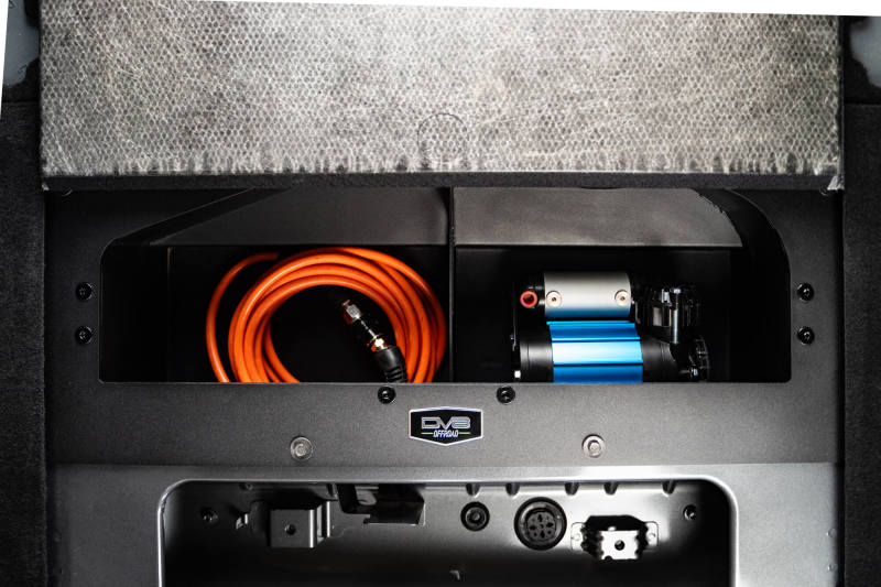 DV8 Offroad 21-23 Ford Bronco (Exc. Bronco Raptor) Air Compressor Mount & Storage Box - #CMBR-01