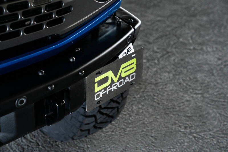 DV8 Offroad 21-22 Ford Bronco Factory Front Bumper License Relocation Bracket - Side - #LPBR-02