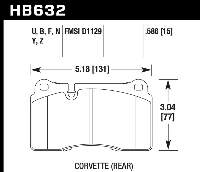 Hawk Performance HB632Z.586 Performance Ceramic Street Brake Pads