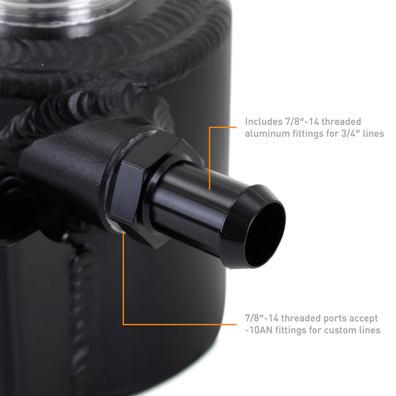 Mishimoto Universal Aluminum Coolant Expansion Tank - MWBK - #MMRT-EXP-TRDBK