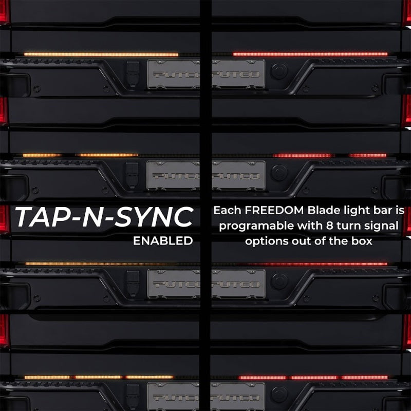 Putco for 2023-2024 Ford Super Duty F-250/F-350/F-450 60In Freedom Tailgate Bars with LED Taillamps Blade