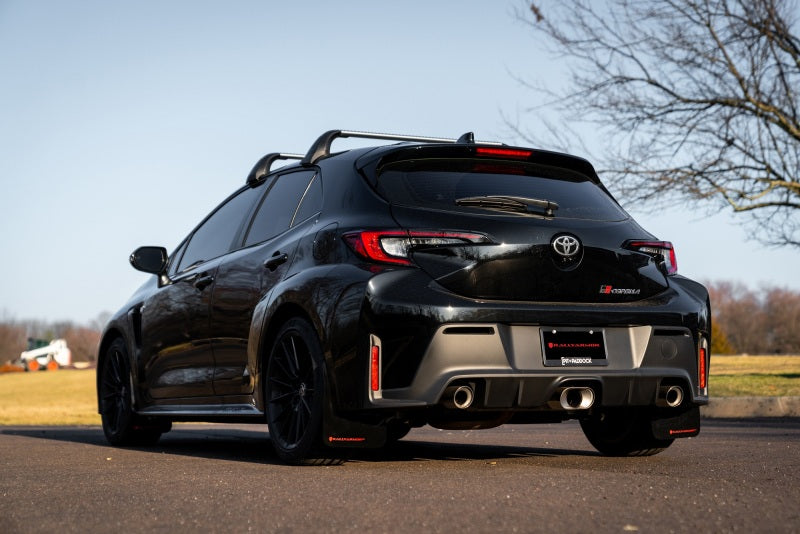 Rally Armor UR Mud Flaps - 2023-2026 Toyota GR Corolla - Red/White Logo - #MF89-UR-RD-WH