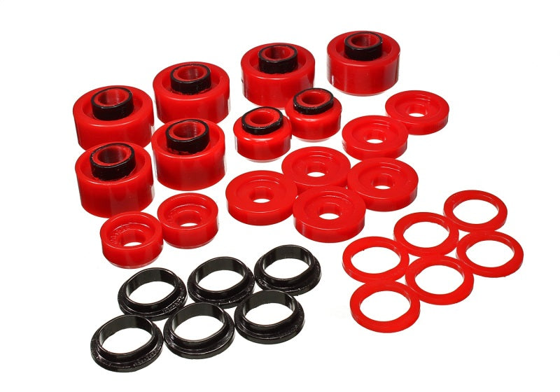 Energy Suspension for 99-07 Ford F-250/F-350 SD 2 Body Mount Set - Red 4.4120R