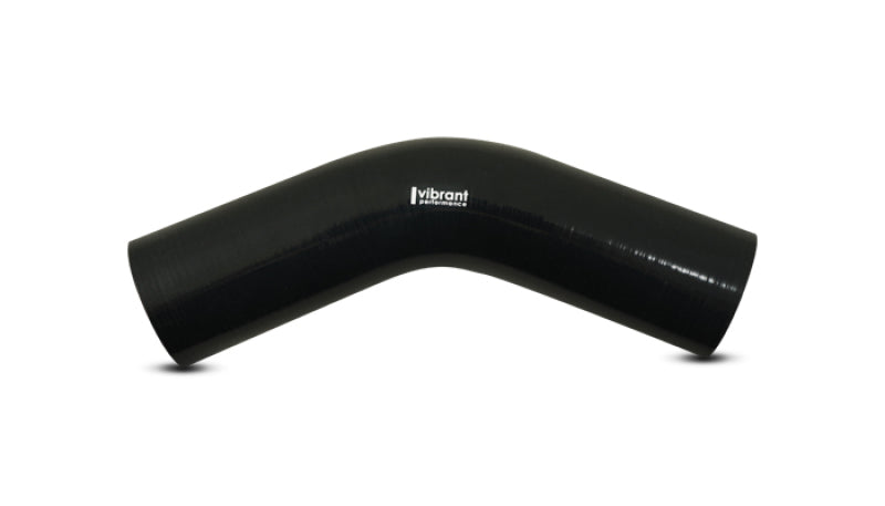 Vibrant 4 Ply Reinforced Silicone Elbow Connector - 5in ID x 4in Leg 45 Deg