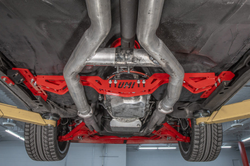 UMI Performance 3108-R Modular Adjustable Transmission Crossmember Red