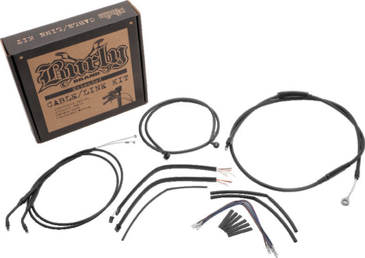 Burly Brand B30-1106 Control Kit 12 in Black for 2014-2022 Harley-Davidson Sportster
