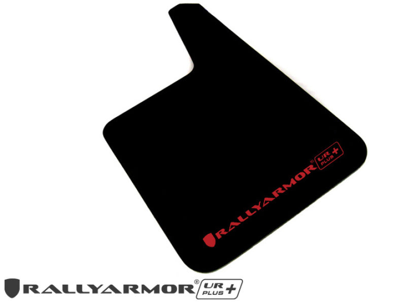 Rally Armor UR Mud Flaps - Universal - Black/Red Logo - #MF20-URP-BLK/RD