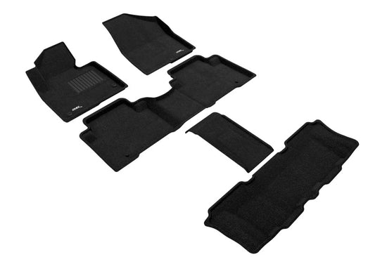 3D MAXpider Elegant Front, Rear & 3rd Row Floor Mats for 2013-2018 Hyundai Santa Fe/Santa Fe XL 19