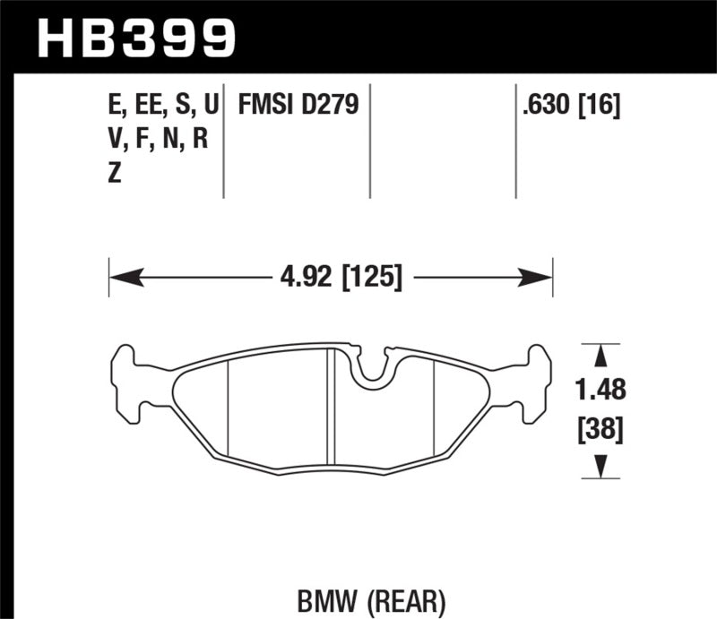 Hawk Performance HB399N.630 HP Plus Crossover Street/Motorsport Brake Pads