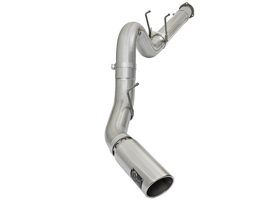aFe ATLAS 5in DPF-Back Alum Steel Exhaust System w/Polished Tip 2017 Ford Diesel Trucks V8-6.7L (td) - #49-03090-P