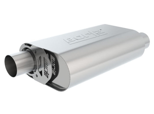 Borla 400840 CrateMuffler SBC Hot 350/383 3 inch Offset/Center 14in x 4.35in x 9in Oval Muffler - #400840