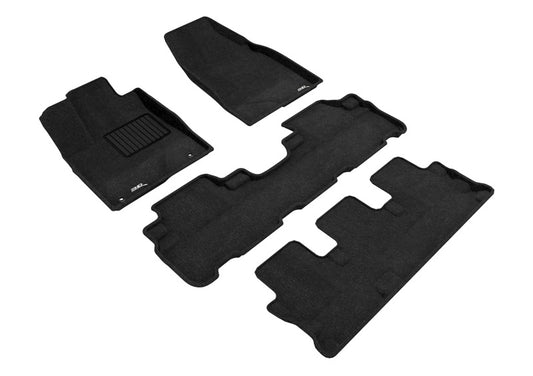 3D MAXpider Elegant Front, Rear & 3rd Row Floor Mats for 2014-2019 Toyota Highlander
