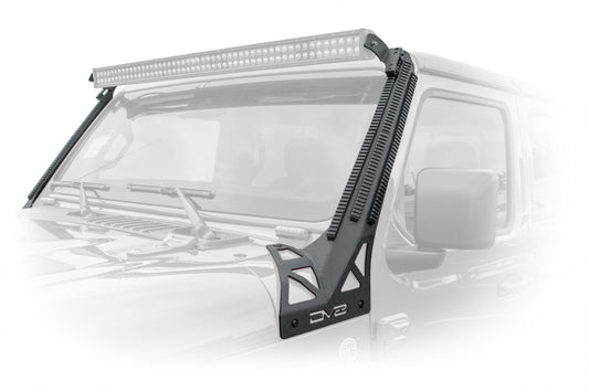DV8 Offroad 2018+ JL/Gladiator Picatinny Rail A-Pillar Pod LED Light Mount - #D-JL-190052-PIL