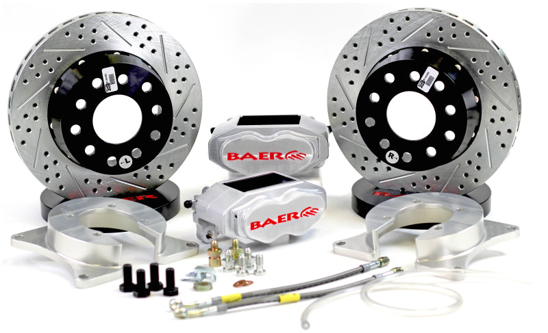 Baer Brakes GM Small Pattern 10/12 Bolt Bearing 11in SS4+ Deep Stage Rear SDZ Brake Kit - Clear — Fits Rear Ends w/GM Small Pattern 10/12 bolt C-clip (BIH) Housing Ends w/C-Clip…