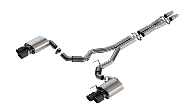 Borla 140962CFBA 2024 Ford Mustang GT 5.0L V8 w/ Active Exhaust S-Type Cat-Back Exhaust System - Carbon Fiber - #140962CFBA