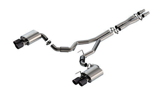 Borla 140962CFBA 2024 Ford Mustang GT 5.0L V8 w/ Active Exhaust S-Type Cat-Back Exhaust System - Carbon Fiber - #140962CFBA